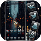 Rain Drop on Glass Theme icône