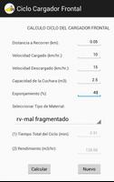 Rendimiento Cargador Frontal Screenshot 1