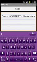 SlideIT Dutch QWERTY Pack capture d'écran 1