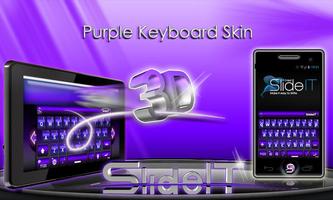 SlideIT Purple 3D Skin โปสเตอร์