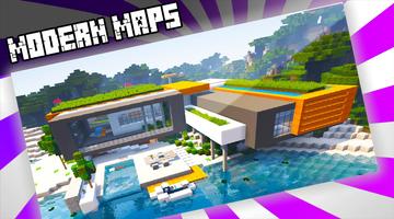 Modern House Map Affiche