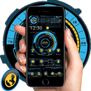 Dark Blue High Tech Theme APK