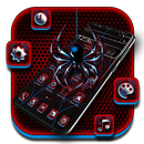 Dark blue neon spider theme APK