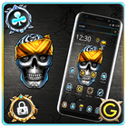 Dark black skull Theme icon