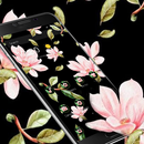 Thème de fleurs rose foncé APK
