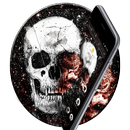 Dark Glitter Night Skull Theme APK