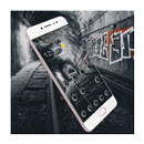 Dark Gray Metro Tunnel Theme APK