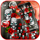 Dark Devil Skull Rose Gravity Theme APK