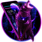 Thème Neon Purple Wolf icône