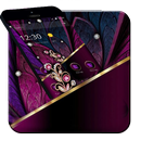 Dark Purple Feather Metal Theme APK