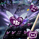 Dark Purple Heart Love Theme APK