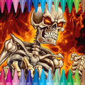 Dark Skeleton Coloring Book