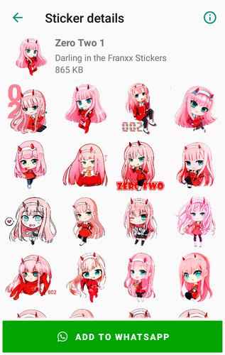 Sticker whatsapp zero two
