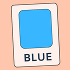 Color flashcard for kids icon