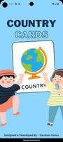 Country Flashcards For Kids الملصق