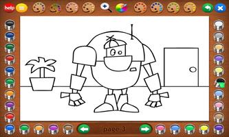 Coloring Book 14: Robots imagem de tela 2