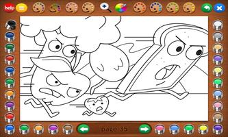 Coloring Book 19 Lite: Eating Healthy ภาพหน้าจอ 2