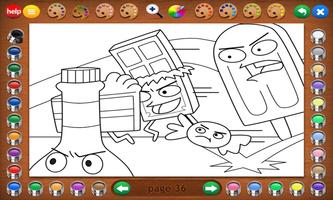 Coloring Book 19 Lite: Eating Healthy ภาพหน้าจอ 3