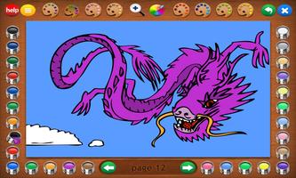 Coloring Book 25 Lite: Dragon Attack captura de pantalla 1