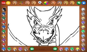 Coloring Book 25 Lite: Dragon Attack captura de pantalla 3