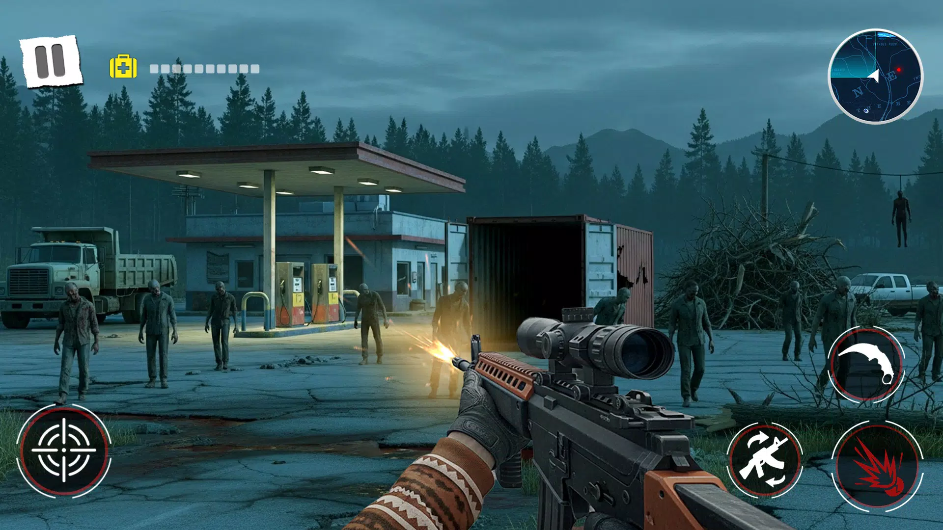 Zombie shooting survival games