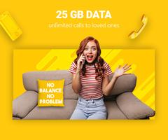 Daily Internet 25 GB Data-poster