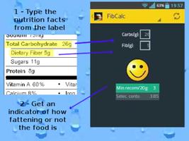 FibCalc - Fiber in food calcul poster