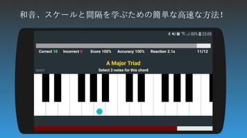 ピアノのコードと音階を学ぶ ポスター