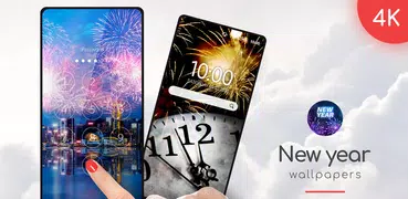 Feliz ano papéis de parede 4K