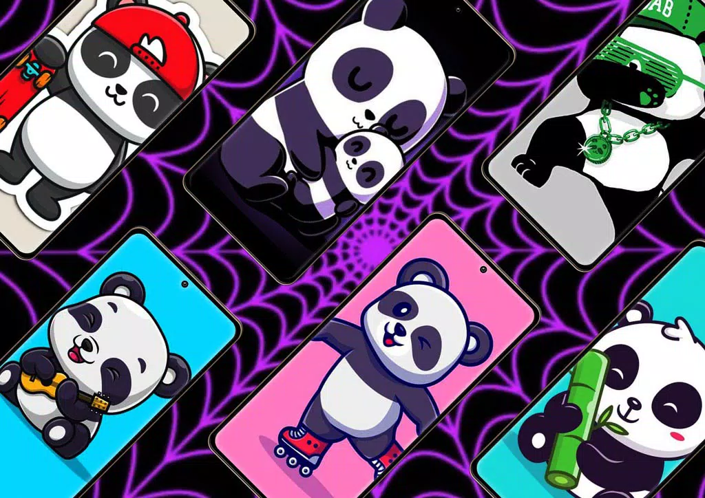 Download Cute Kawaii Panda Chilling Out Wallpaper