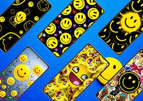 Preppy Smiley Face Wallpaper Affiche