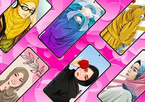 Wallpaper Girl Hijab โปสเตอร์