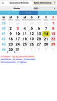 Deutschland Kalender पोस्टर