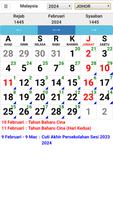Kalender Malaysia capture d'écran 1