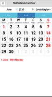 برنامه‌نما Nederland Kalender عکس از صفحه