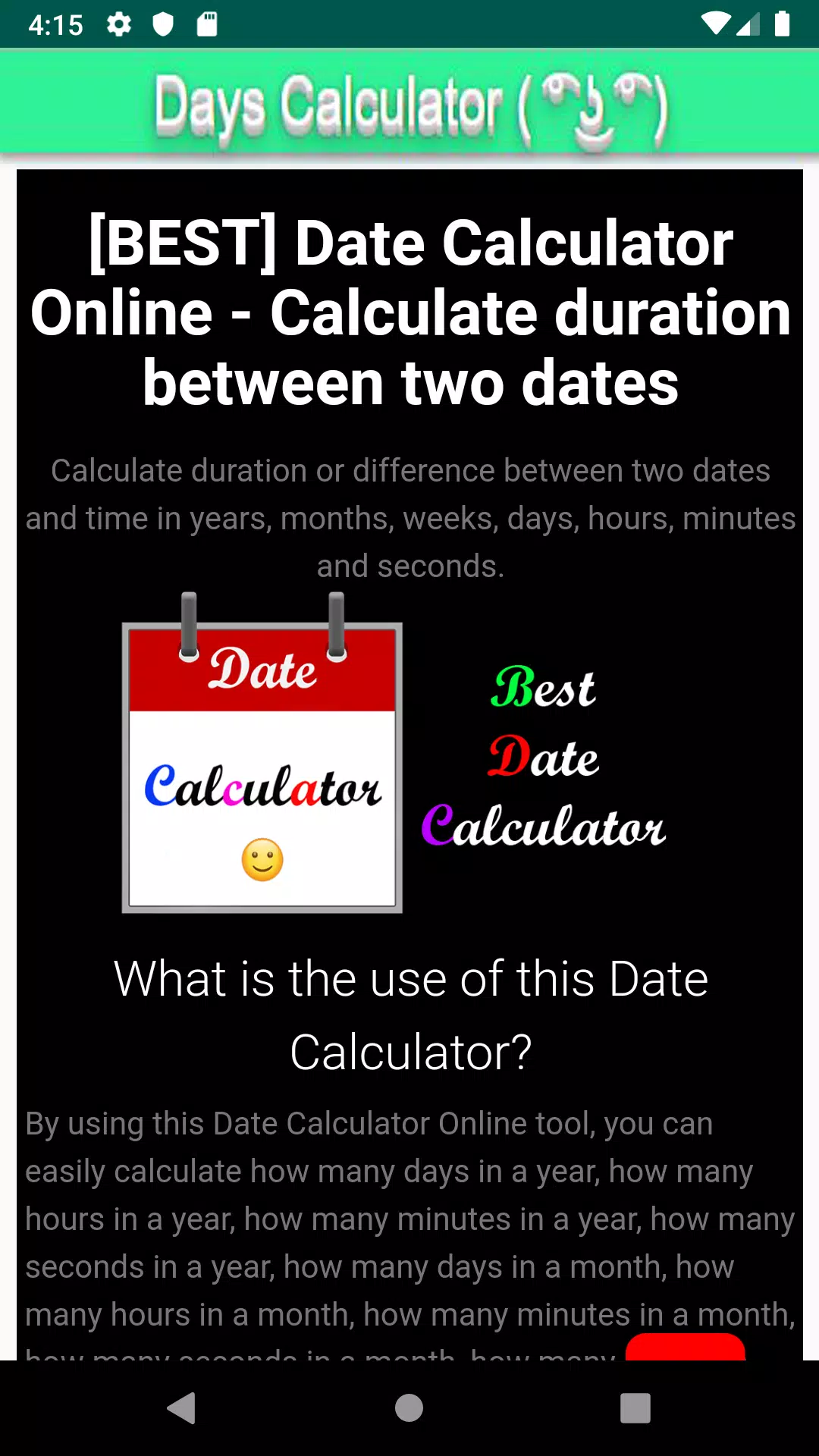 Days Calculator APK for Android Download