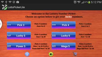 Lottery Number Picker Lite capture d'écran 1