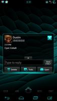 GO SMS Cyan Cobalt Theme Ekran Görüntüsü 2