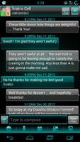 GO SMS Cyan Glass Theme penulis hantaran