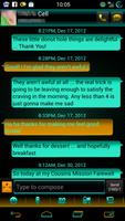 GO SMS CyanOrange Cobalt Theme poster