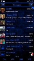 GO SMS Royal Blue Cobalt Theme capture d'écran 1