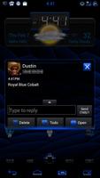 GO SMS Royal Blue Cobalt Theme capture d'écran 2
