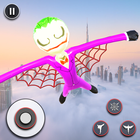 spider stickman Rope hero game أيقونة