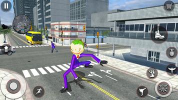 spider stickman Rope hero game تصوير الشاشة 2