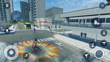 spider stickman Rope hero game تصوير الشاشة 3