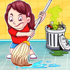 Big City & Home Cleaning game icône