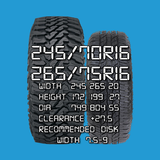 Tire size calculator