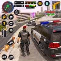Police Car Chase Car Games Affiche