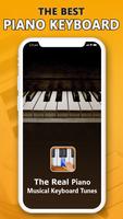 Real Piano Keyboard Affiche