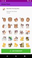New Cute Dog Sticker Pack for Whatsapp 2019 اسکرین شاٹ 1